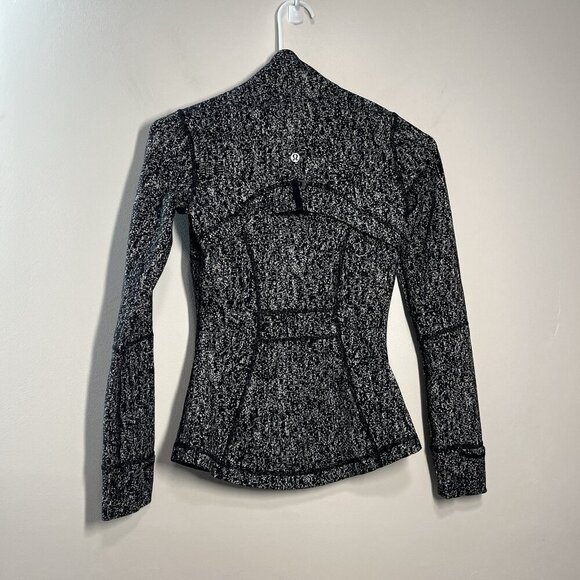 Lululemon Define Jacket Luon Suited Jacquard Black‎ White Size 2 - Picture 7 of 9